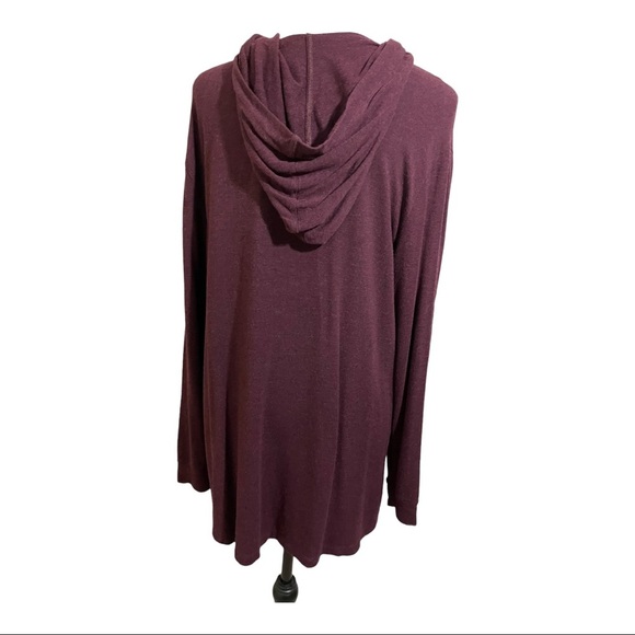Cabi pullover hoodie missing drawstring kangaroo pocket maroone oversized Small - Picture 6 of 11